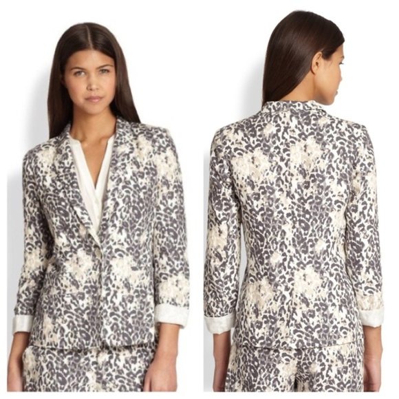 Joie Jackets & Blazers - JOIE Mehira B Linen Leopard Print Blazer - 2